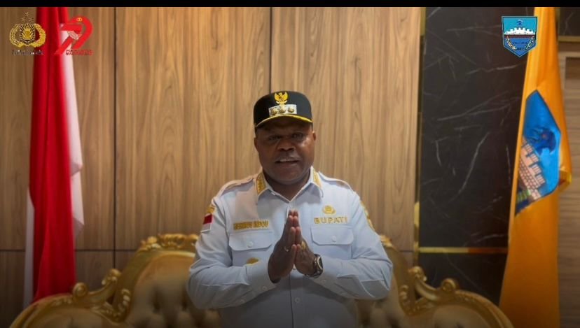 Bupati Manokwari Hermus Indou: HUT Bhayangkara ke-79, Polri Semakin Profesional, Humanis, dan Melayani Sepenuh Hati