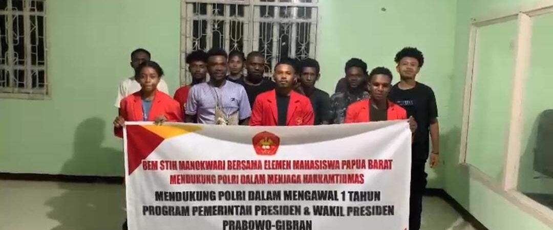 Mahasiswa STIH Manokwari Tegas dukung Polri dan pemerintahan Prabowo-Gibran.