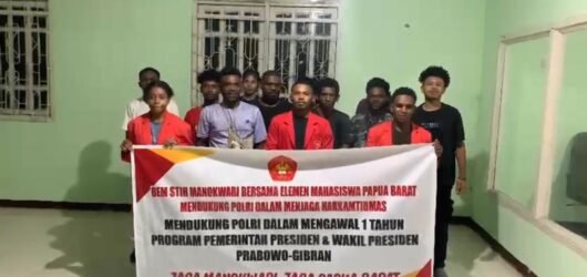Mahasiswa STIH Manokwari Tegas dukung Polri dan pemerintahan Prabowo-Gibran.